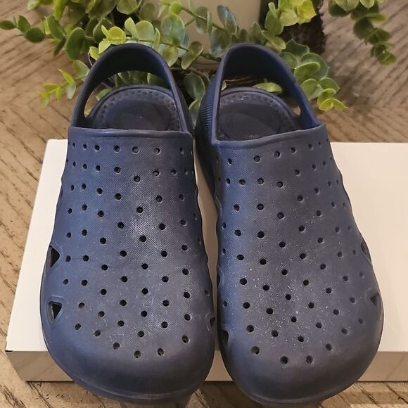 Kids Navy Slip-On Clog Totes Size 13-1 - Picture 3 of 7